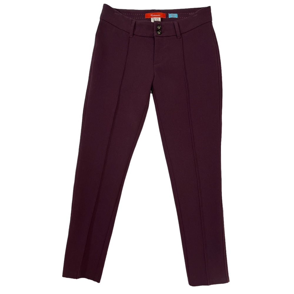 Cartonnier Anthropologie Low Rise Pants Charlie Ankle Maroon Size 4
